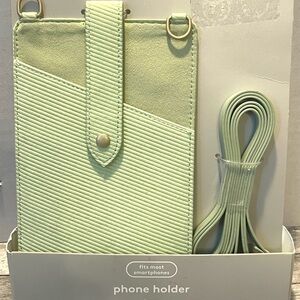 heyday Mint Green Crossbody Phone Holder with Detachable Strap